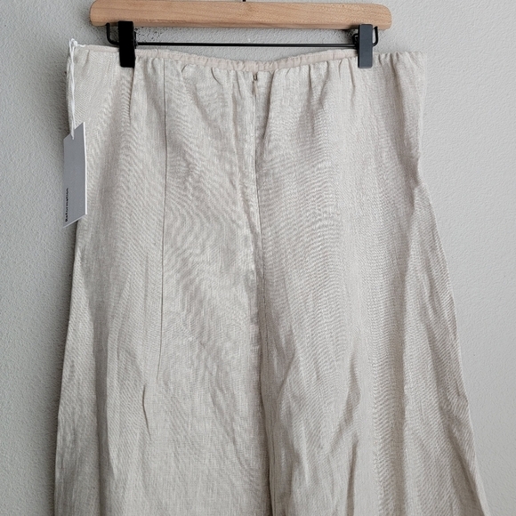 Reformation Jude Linen Jumpsuit in Oatmeal size 8 NWT - Picture 9 of 11